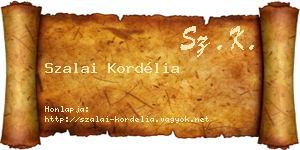 Szalai Kordélia névjegykártya